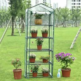 Two Three Four Five Tier Garden Conservatory Cover Easy To Assemble Clear PVC Scroll Zipper Design Greenhouse Plant 240415