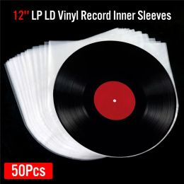 Turntables 50PCS 12inch PE Vinyl Record LP LD Record 7.5" OPP Plastic Bags Antistatic Record Sleeves Outer Inner Plastic Clear Cover