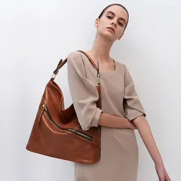 Shoulder Bags Sling Bag Female Women's Hand 2024 Luxury Designer Handbag Vintage Pu Solid Colour Bucket Totes For Women