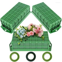 Decorative Flowers Floral Foam Cage 3 Pack Blocks For Flower Holder With Bowl Easy Instal