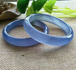 100 real jade bangles 7A blue chalcedony women bangle jade bracelet bangles jade amethyst8945243