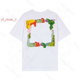 Mens T-shirts Fashion Luxurys Offes Clothing Mens Tee Shirts Women Loose Offs Tees Man High Quality Letterscasual Street Graffiti Shirt Sweatshirt T-shirts 1368