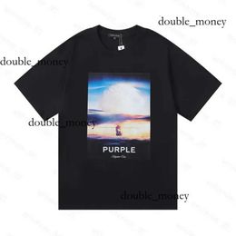 Purple T-shirts Mens Designer Tshirt Fashion White T-shirts Printed Cotton Loose Casual Mens Womens Hip Hop Short Sleeved Tops Tees Black T-shirt Clothing 821