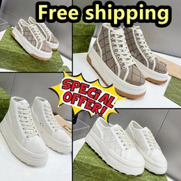 Designer Tennis shoes canvas shoes Beige Blue Washed Jacquard Denim Women Shoes Ace Rubber Sole Embroidered Vintage 1977 Casual Sneakers 35-45