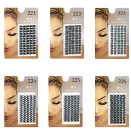 False Eyelashes 5Rows 3D Fluffy Cluster Lashes Silk Faux Mink Eyelash Extension Segmented Natural Cilios Eye