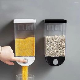 Storage Bottles 1L/1.5L Sealed Rice Box Wall Mounted Cereal Grain Container Dry Food Dispenser Jar Kitchen Tools
