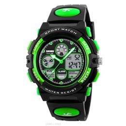 Children's watches Dual movement children's electronic watch student multi-functional glow-in-the-dark waterproof electronic watch led watch men