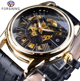 Forsining Official Exclusive Fashion Design Leather Belt Roman Modern Design Mens Automatic Skeleton Watch Top Brand Luxury1849900