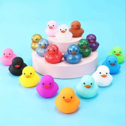 Baby Bath Toys Baby Bath Toy 100pcs Cute Little Yellow Duck with Squeeze Sound Soft Rubber Float Ducks Play Bath Game Fun Gifts for Children