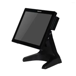 Pos System 15 Inch Capacitive Single Touch Screen Cash Register Machine All In One For Restaurant Retail