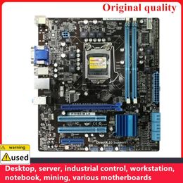 Motherboards Used For P7H55-M LX LGA 1156 DDR3 8GB M-ATX Intel H55 Desktop Mainboard SATA II USB2.0