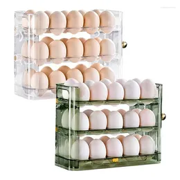 Kitchen Storage Refrigerator Egg Organiser Durable Holder Container 3 Layer Tray Portable Large For Home