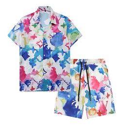 Men's Tracksuits Hawaiian Printing Short Outfit Summer Casual Floral Shirt Beach Shorts Two Piece Suit Fashion Men Sets M-3XL