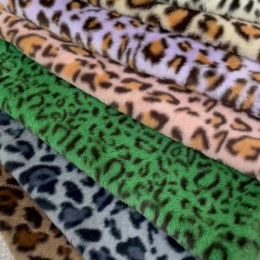 Fabric Imitation Otter Rabbit Hair Fur Fabric Leopard Print Plush Clothing Toys Scarves Bags Carpets DIY Interior Decoration Fabric