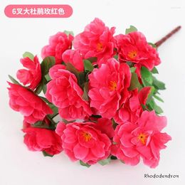 Decorative Flowers Simulation Azaleas Flower Decoration Bed Horticultural Layout Project Inserted Ground Outdoor Artificial Plants &