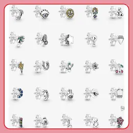 Stud Earrings 2024 Luxury Selling 925 Silver Me Series Small Fashion Suitable For Women's Wedding Gifts Diy Charm Jewellery