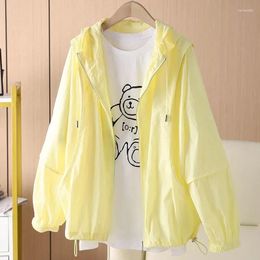 Women's Jackets Simple Female Summer Leisure Versatile Hooded Sunscreen Tops Jacket Women Solid Colour Loose Fit Flothing Coat
