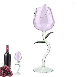 Wine Glasses 150/400ml Red With Rose Shaped Christmas Cocktail And Drinkware Goblet Xmas Gift For Party