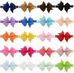 Solid Headband Bow Top Knot Headwrap For Baby Girls Toddler Hair Bands Fashion Kids Hair Accessories