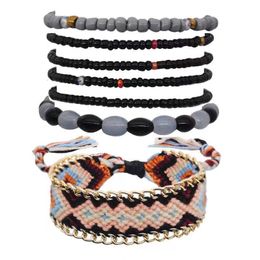 European and American handmade beaded eyes retro Bohemian national style rice beads fashion demon eyes multi-layer bracelet woman