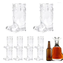 Wine Glasses Cowboy Boot Cups Western Cowgirl Theme Party Supplies Transparent Beer Drinking Mugs For Parties Rodeos Weddings