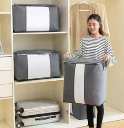 Clothing Wardrobe Storage Large Capacity Bag Moisture Dust Proof Nonwoven Box For Blankets Quilts Down Jackets Sweaters Home L32122522