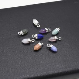 Pendant Necklaces 3pcs Charms Natural Stone Hexagonal Amazonites Amethysts For Jewelry Making DIY Necklace Accessories