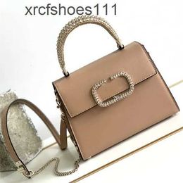 Evening Luxury Bags 2024 Purse New Shoulder Vallentiiino Small Stud Handbag High Square Diamond Single Quality Womens Crossbody Bag 1 Fashionable 37HB