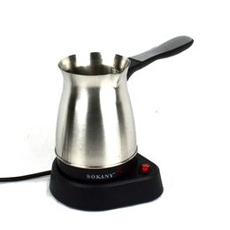 Electric Turkish Greek Coffee Maker Stainless Steel Machine Moka Pot Portable 240423