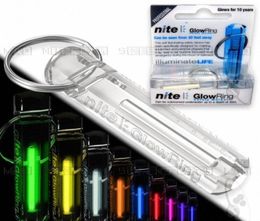 Whole Crystal Clear Nite Tritium Glowring Keychain Key Fob Night Automatic Light Self Luminous Fluorescent Tub Tritium kzTb3663635