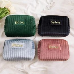 Cosmetic Bags Large Capacity Bag Women Fashion Velvet Makeup Multifunctional Organizer Toiletry Pouch For Men