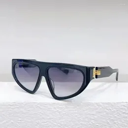 Sunglasses 2024 Plate Retro Black Frame Uv Protection Square Fashion Men'S And Women'S 143A Polarising Glasses