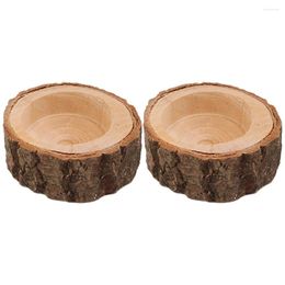 Candle Holders 2 Pcs Stake Holder Wedding Christmas Decorations Table Centrepieces Wooden Stand Ornament