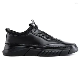 Casual Shoes Genuine Leather Men Trendy Cowhide Sneakers Shoe Breathable High Quality Youth Large Size 45 46 37