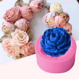 Moulds Cake decorating tools 3D Rose Flower Silicone Mould Fondant Gift Decorating Chocolate Cookie Soap Polymer Clay Baking Moulds