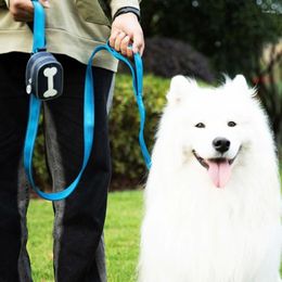 Dog Apparel Bone Pattern Poop Bag Dispenser Hangable Puppy Holder Pet Supplies