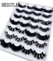 False Eyelashes Mixed Messy Long Soft 14 Pairs 25 Mm Mink Fluffy Lashes Dramatic Makeup 3D MaquillajeFalse5334697