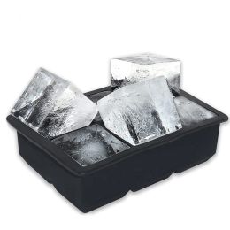 Tools Big Ice Tray Mold Box Large Food Grade Silicone Ice Cube Square Tray Mold Diy Bar Pub Wine Ice Blocks Maker Model