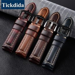 High Quality Genuine Leather Watch Strap 20mm 22mm 24mm Watchband Quick Release Men Women Band for Huawei GT 4 46mm 240417