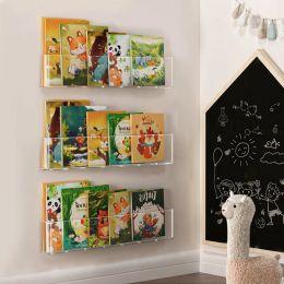 Racks Transparent Acrylic Picture Book Display Stand Magazine Storage Wall Hanging Bookshelf Children's Wall Behind The Door Reading