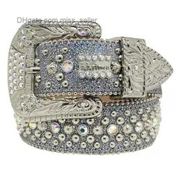 2022 Fashion Belts for Women Designer Mens Bb Simon rhinestone belt with bling rhinestones as gift miss 226O