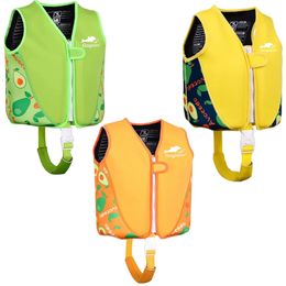 Toddlers Learn swimming Life Jackets Neoprene Childrens Swim Vest Surfing Rafting Swimming Sailing Water Sports Jacket 240425