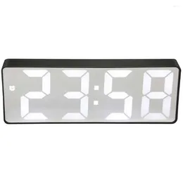 Wall Clocks Black Plastic Frame 6.25" Digital Alarm Clock With & Day/Date Display