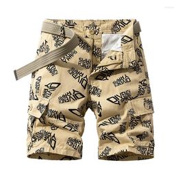 Men's Shorts Summer Zipper Button Pockets Letter Printing Casual Loose Fashion Preppy Style Vacation Gym Knee Length High Street