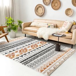 Light luxury bedroom printed square carpet Nordic living room bay window tea table blanket Customised family bedside 240424