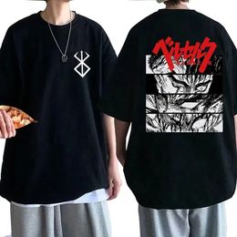 Berserk Tshirt Guts Funny Men Cool Manga Japanese Anime Women Cotton Harajuku Hiphop Oversized 240412