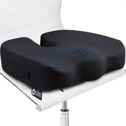Pillow Seat For Office Chair Memory Foam Non-Slip Desk Back Coccyx Sciatica Tailbone Pain Relief BuPillow