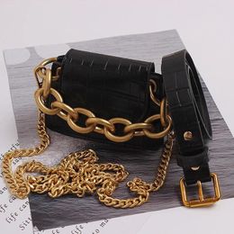 Bag Women Mini Ladies Belt Crossbody Female Crocodile Pattern Chain Shoulder Sweet Small Flap Waist Bags Fashionable Purses