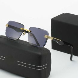 Designer Sunglasses New frameless cut edge sunglasses for women board leg sunglasses fashionable diamond studded glasses Z62