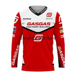 Racing Jackets GASGAS Motorcycle Riding Clothing Downhill Bike MTB Jersey Men's Long Sleeve Cycling Shirt Hombre